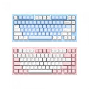 COX CF75 유무선 기계식 블루레몬젤리 (오렌지) 유선+무선 기계식 81키 블루투스 미니 키보드 PBT