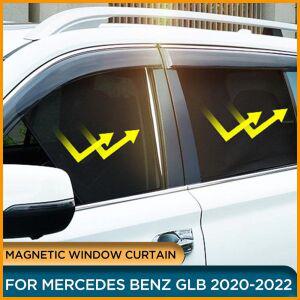 햇빛 가리개 창문 커버 썬바이저 모기장 커튼 마그네틱 사이드 윈도우 차양 바이저 벤츠 GLB 2022 2021 202