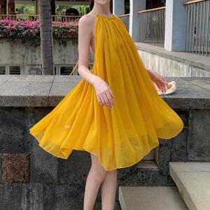 비치 비치웨어 끈나시 쉬폰 맥시 코코비치 동남아 나시 치마 해외 엄마 휴양지 K1224