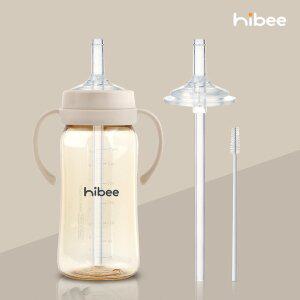 [하이비] 간편 젖병빨대 2단계 1P 더블하트 모윰 호환 아기 빨대컵