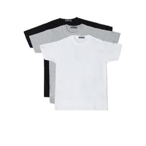 지오다노 크루넥 티셔츠 남여공용 남성 여성 반팔 면티 3PCS 흰색 블랙 그레이