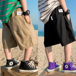 [삐삐네옷가게]남아 주니어 어반 베이직 와이드 면반바지