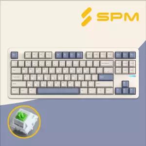 SPM PL87W 몽돌 텐키리스 기계식 키보드 베이지