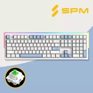 SPM 몽돌 키보드 PL108W 아라 풀배열 화이트 몽돌 화이트축