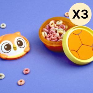 에디슨 유아 아기 스낵컵 간식컵 흘림방지 그릇 볼 X3