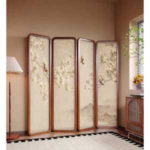 동양화 자수병풍 고급 책가도 우드 만화 매장 파티션