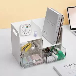 [핫트랙스]히키스 데스크테리어 책상정리 3단서랍 미니책꽂이