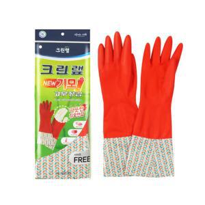 크린? 기모 고무장갑 겨울철 찬물 주방 설거지 청소 장갑