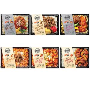 아워홈 온더고 6종 종류별 6팩 함박스테이크정식외(소불고기,로제파스타,차돌깍두기,치즈닭갈비,치킨덮밥)