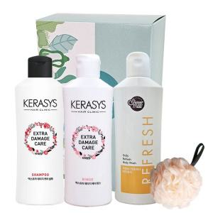 케라시스 샴푸180ml+린스180ml+바디워시 180ml+샤워볼 bes*585he 본상품 1개