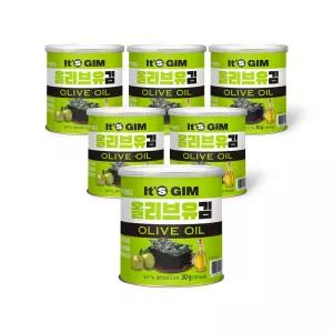 [성경김본사] 지도표성경김 올리브유 캔김 30g 6개