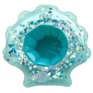 디알씨 반짝반짝 스팽글 조개 컵홀더 투명 미니컵튜브