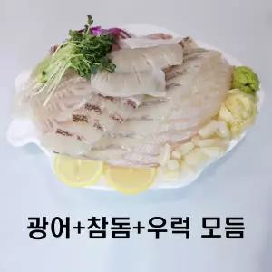 [노다지수산][광어+참돔+우럭] 스페셜 활어 모듬회 + 6종양념