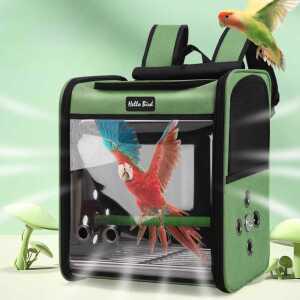 앵무새 이동장 산책 투명 가방 새장 여행 백팩 아크릴 케이지