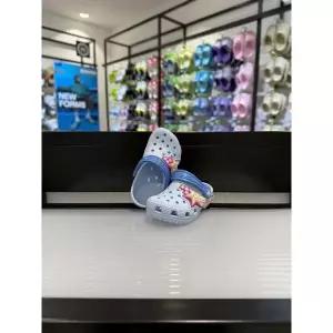 [보리보리/크록스]MARIO크록스 토들러 클래식 스타 라이트 클로그 211625-4WK 하늘색 LED