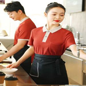 식당 반팔 서빙복 여름 홀서빙 종업원 호텔 카페 레스토랑 유니폼 위생복