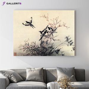 [갤러리츠] 김홍도 매화 꽃 까치 그림 민화 풍수 인테리어 거실 사무실 액자 한국화