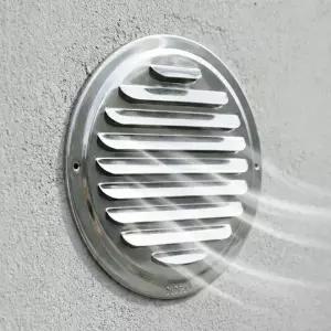 원형 루바 후드캡 방풍형 스텐 환기구 빗물 벌레차단 외벽 배기구 환기캡 실외 덕트 배관 마개 커버 마감캡
