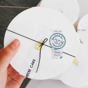 바스크 치즈케이크 포장 미니 디저트 종이 박스 세트 4인치 125개