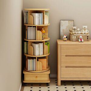 책장 회전 슬림 선반 원목 수납 이동형