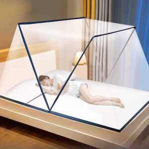 모기장 1인 접이식 폴딩 벙커 간이침대 캠핑용 여행용 싱글 80cm