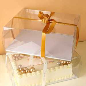 대형케이크상자 떡 기념일 투명 베이킹 선물포장 용기 20인치 50cm