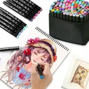 120색 마카펜 디자인 마카세트 미술 드로잉펜 마카펜 마커펜 그림그리기 애니메이션용