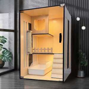 친칠라케이지 대형 다람쥐 놀이터 철장 조립식 복층 아크릴 사육장