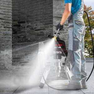 페인트고압분사 고압 취합 분사기 에어리스 후끼 페인트 도장기