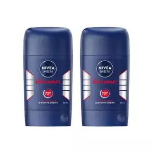 [신형] 니베아 맨 데오드란트 스틱 드라이 임팩트 50ml x2