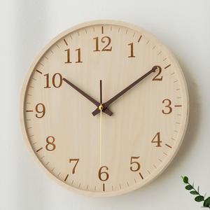 국산 플라이토 자작나무 무소음 인테리어 벽시계 우드 디자인 거실 벽걸이시계 선물 30cm
