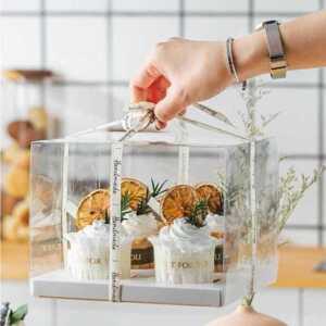 투명 포장 상자 컵케이크 베이킹 머핀 기프트 케이스 4구 30개