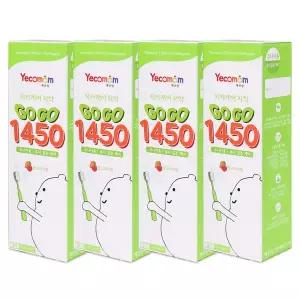 [보리보리/예꼬맘]예꼬맘 고고 불소 1450 본품 어린이 치약 4개 고불소 출산선물 아기