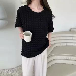 [보리보리/마미누리]버블블라우스 반팔 여성 빅사이즈 임산부 여름 하객룩 오피스 임부복