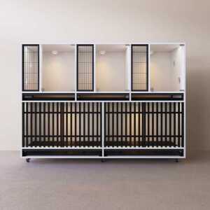 스텐장 빌라형 케이지 하우스 철제 펫샵 반려묘 캣타워 애견호텔장