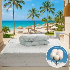 [롯데백화점]박홍근홈패션 [단독상품] 썸머플라워 바이오워싱 고밀도면 냉감모달 여름이불 200X230cm 1장