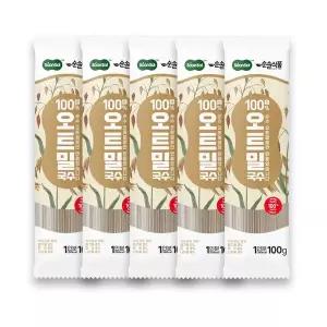 [순솔][순솔X정식품] 순솔 100% 오트밀국수 100g 5봉 X 간단요리사 진한 콩국물 950ml 콩국수