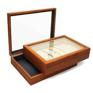 12구 원목 보관함 목걸이 쥬얼리 정리함 투명 뚜껑 시계보관함