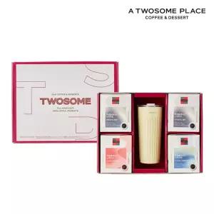 [롯데백화점]투썸플레이스 투썸플레이스 프리미엄 기프트세트 (스트라이프 텀블러 옐로우) x 1개