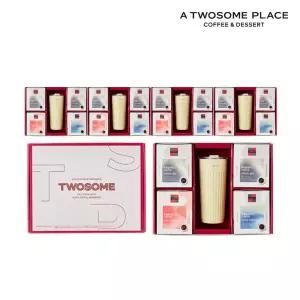 [롯데백화점]투썸플레이스 투썸플레이스 프리미엄 기프트세트 (스트라이프 텀블러 옐로우) x 5개