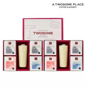 [롯데백화점]투썸플레이스 투썸플레이스 프리미엄 기프트세트 (스트라이프 텀블러 옐로우) x 2개