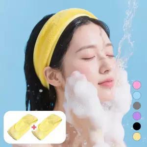 세안 헤어밴드 세수 머리 헤드 밴드 세안용 머리띠 2개1세트 세면 샤워 벨크로 찍찍이 클렌징 헤드캡 터번