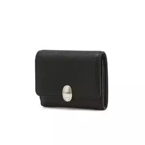 [롯데백화점]질스튜어트 [선물포장+쇼핑백][지폐수납가능]블랙 가죽 오발 장식 3단 반지갑 JAWA5F111BK