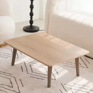 국산 접이식테이블 LPM 내추럴오크 6단 라운드 밥상 집들이상 800