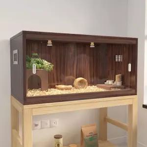 아크릴 도마뱀 사육장 파충류 케이지 게코 온도조절 은신처