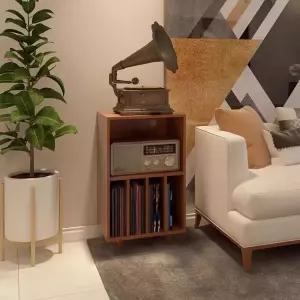 LP장 LP수납장 레코드장식장 보관함 호두색 선반 스탠드랙