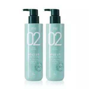 아모스 녹차실감 샴푸액 중건성 500g 2개