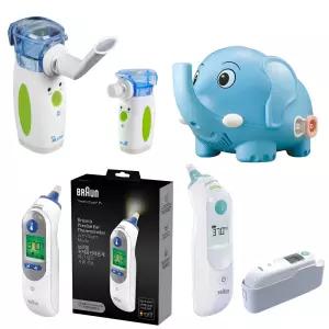 어린이 유아 가정상비 의료기기 체온계 네블라이저 브라운 메쉬넵