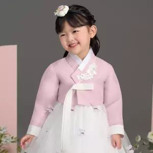 [더예한복] QT871-보라나비 여아한복 아동한복