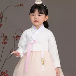 [더예한복] QT878-하이디살구 여아한복 아동한복